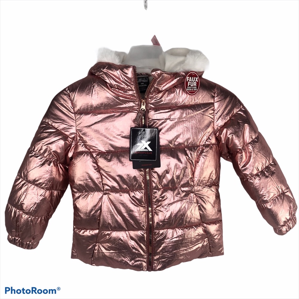 NEW Zeroxposure Girls Metallic Puffer 5/6 Jacket